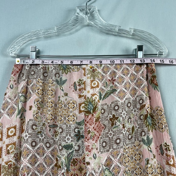 Promesa Maxi Dress Womens Medium Sleeveless Floral Cutout Sides Gauze Pink - Picture 7 of 10